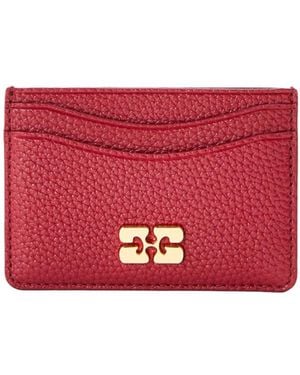 Ganni Logo Detail Card Holder - Red