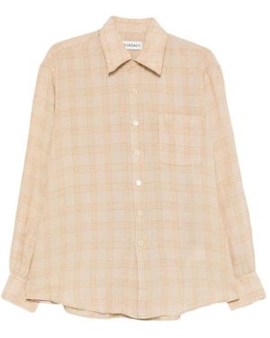 Our Legacy Above Checked-Pattern Shirt - Natural