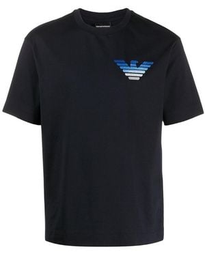 Emporio Armani Embroidered Logo T-Shirt - Black