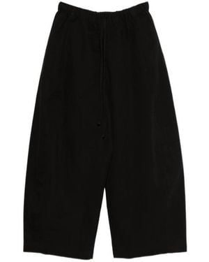 Entire studios Drawstring Cropped Culottes Trousers - Black