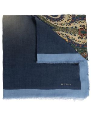 Etro Patterned Scarf - Blue