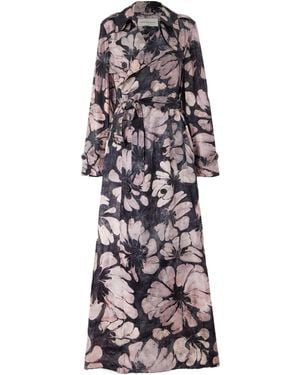 Dries Van Noten Floral Trench Coat - White