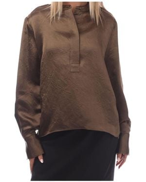 BOSS Lustrous Longsleeve Top - Brown