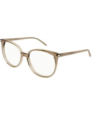 Saint Laurent Eyewear Round Frame Glasses - White