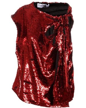 JW Anderson Jw Anderson Sequined Asymmetric Blouse - Red