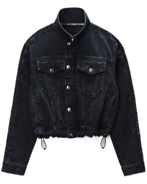 Alexander Wang Zip-Up Denim Jacket - Black