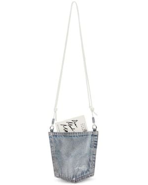 MM6 by Maison Margiela Distressed Pocket Crossbody Bag - White