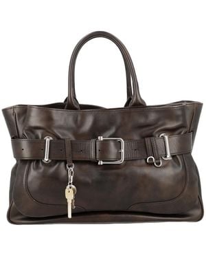 OSOI Brocle Buckle Charm Shoulder Bag - Black