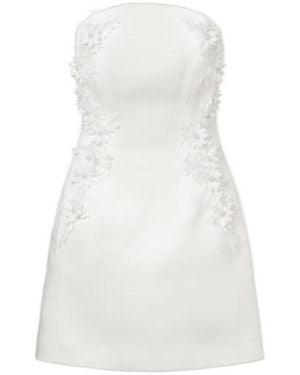 Rebecca Vallance Bridal Xanthe Floral-Applique Minidress - White