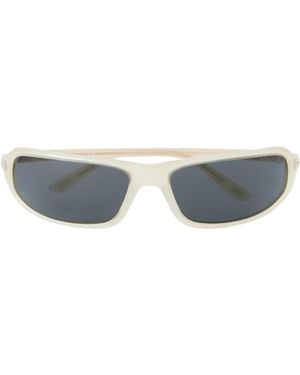 Tom Ford Minimal Retro Narrowframe Sunglasses - White