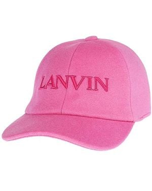 Lanvin Logo Embroidered Hat - Pink