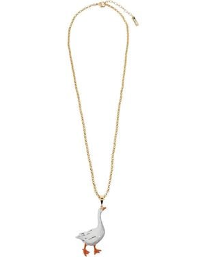 Moschino Embellished Necklace - White