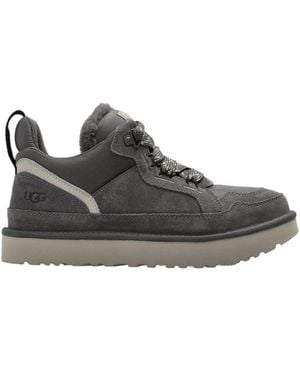 UGG Lowmel Shearling Low-Top Sneakers - Black