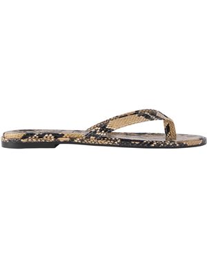 Aeyde Snake-Effect Leather Flip Flops - White