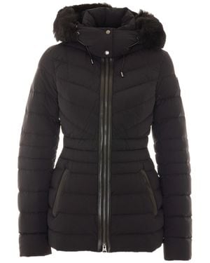 Mackage Down Jacket With A Fur Collar - Black