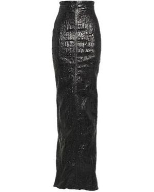 Rick Owens Minimal Long Midi Skirt - Black