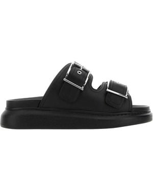 McQueen Buckle-Detailed Slides - Black
