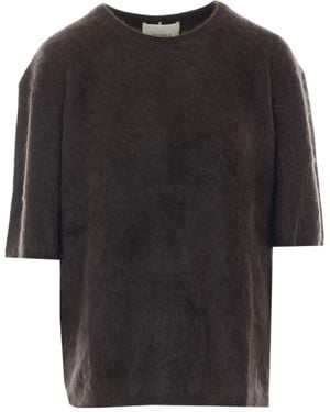 Lisa Yang Brushed Crew-Neck T-Shirt - Black