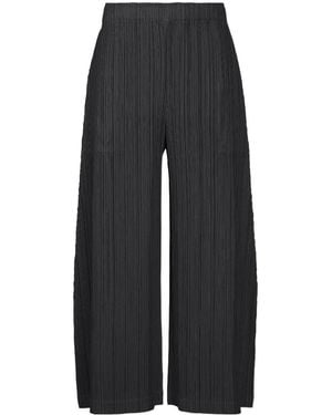 Pleats Please Issey Miyake Pleats Please Issey Miyake Pleated Wide-Leg Trousers - Black