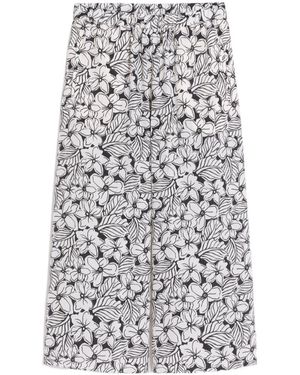 Weekend by Maxmara Nirvana Floral-Pattern Trousers - White