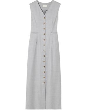 Loulou de Saison Idika Wool Midi Dress - Grey