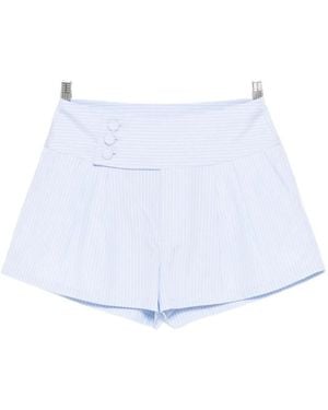 FRAME Button Striped Shorts - Blue