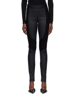 Helmut Lang Racer Leather Leggings - Black