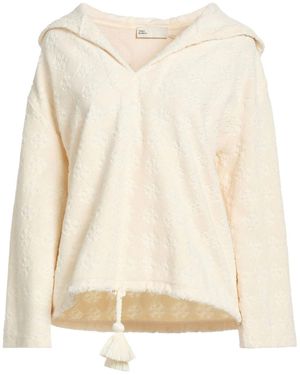 Tory Burch Hooded Track Jackets - Natural