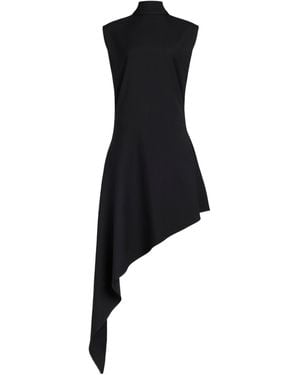 Alaïa Wool Asymmetric Mini Dress - Black