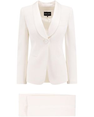 Giorgio Armani Wool Single-Breasted Suit - White