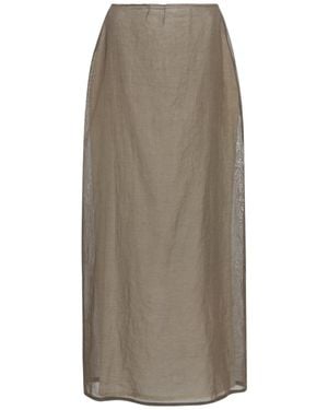 The Row Zaira Cotton Skirt - Natural