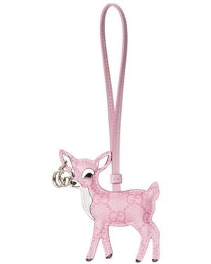 Gucci Deer-Shaped Bag Charm - Pink