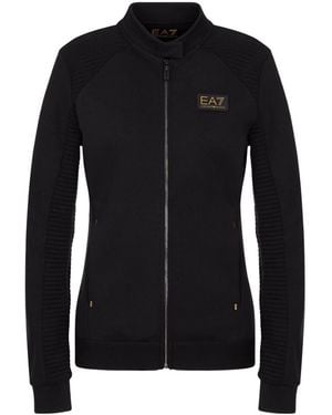EA7 Logo Casual Coat - Black