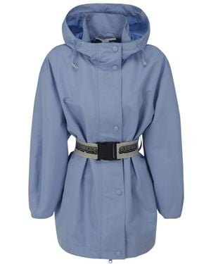 Stella McCartney Belted Hooded Jacket - Blue