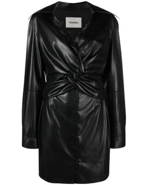 Nanushka Marto Faux-Leather Minidress - Black