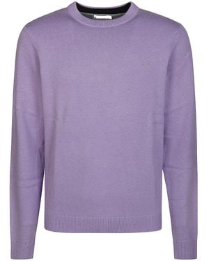 Sun 68 Round Neck Jumper - Purple