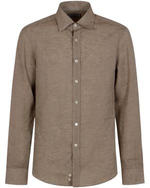 Canali Classic Long-Sleeve Shirt - Brown