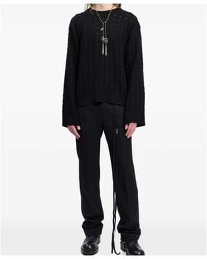 Ann Demeulemeester Worsted Wool Gabardine Pants - Black