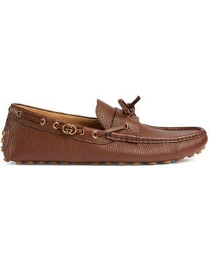 Gucci Interlocking G Details Love Shoes - Brown