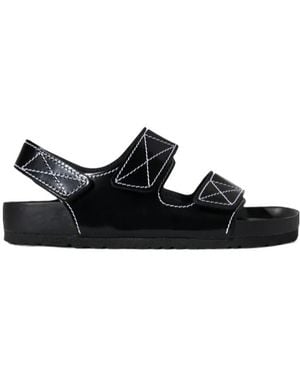 Birkenstock Milano Flat Sandals - Black