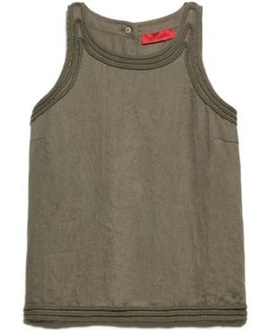 MAX&Co. Passementerie Linen Top - Green