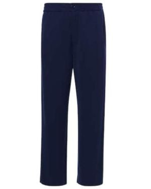 Giorgio Armani Mid-Rise Straight Trousers - Blue