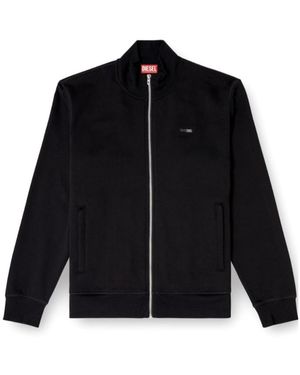 DIESEL Zip-Up Sweatshirt - Black