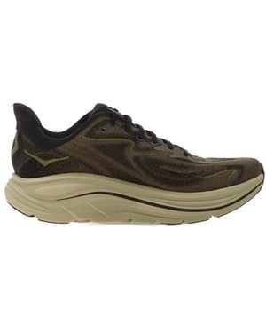 Hoka One One Clifton 10 Lace-Up Trainers - Green