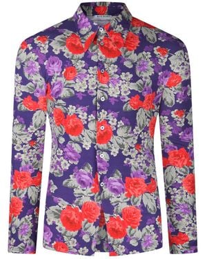 Acne Studios Flower Printed Shirt - Red