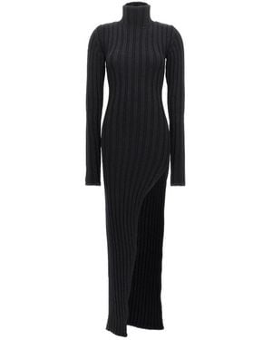 Ann Demeulemeester Cyntia High-Neck Knitted Dress - Black