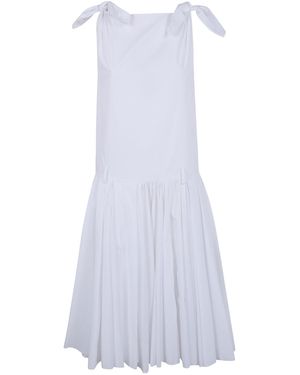 N°21 Tie-Shoulder Midi Dress - White