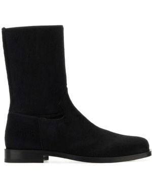 Dries Van Noten Round-Toe Ankle Boots - Black