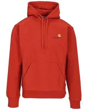 Carhartt American Script Logo Hoodie - Red