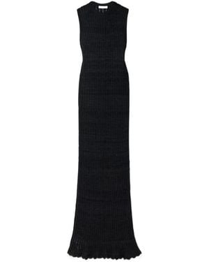The Row Cutro Hollow Knitted Extra-Long Dress - Black